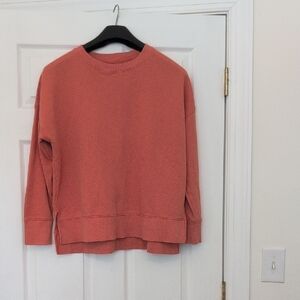 Time and Tru Coral Crewneck Top